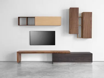 GEO 02 - Modular wooden storage wall by Arte Brotto - view 2